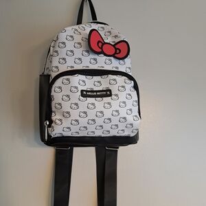 Hello Kitty Black and White Mini Backpack with Red Bow